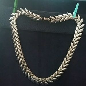 Silvertone choker necklace